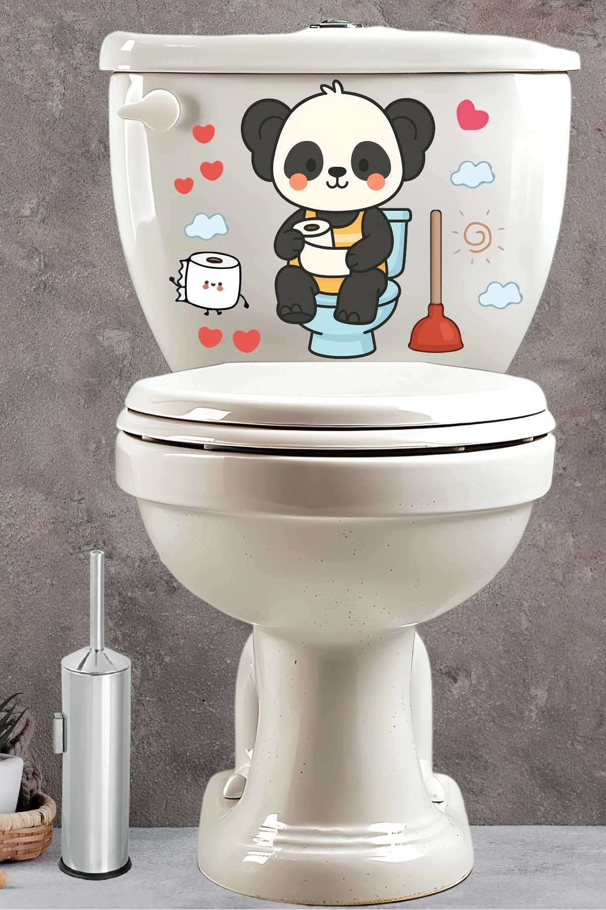 klozet-sticker-sevimli-panda-kalpler-ve-bulutlar-temali-banyo-tuvalet-sticker